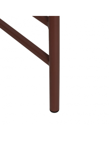 Mesa de centro estilo industrial Trixie 78 x 37, metal teja y cristal