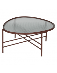 Trixie Mesa de centro estilo industrial 78 x 37, metal...