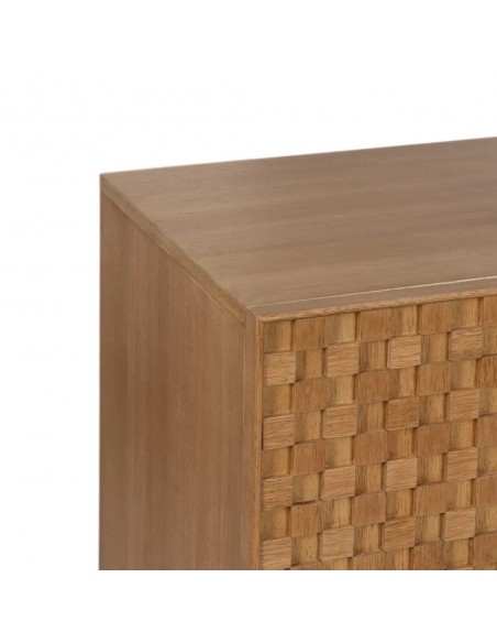 Aparador Marigni 160 x 79, 2 portas e 3 gavetas em madeira e MDF freixo