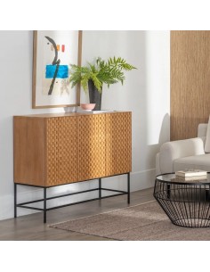 Aparador Marigni 121,5 x 93,5, 3 puertas de madera y MDF... 2