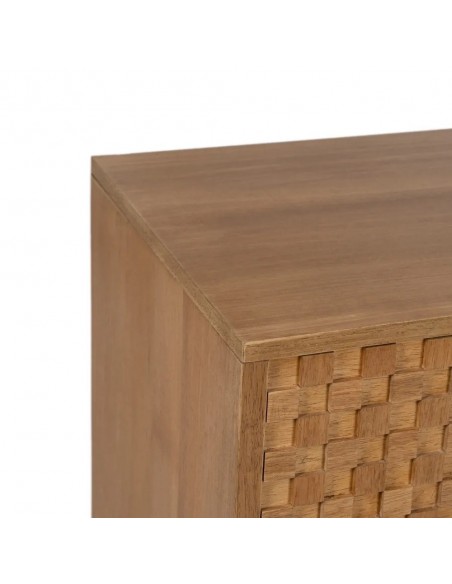 Mueble de TV Marigni 148 x 60, 2 puertas y 1 cajón de madera y MDF en fresno