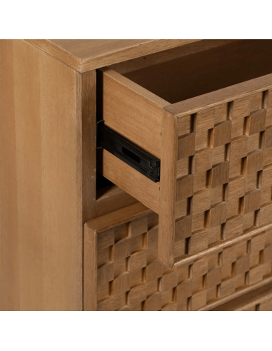 Cômoda Marigni 118 x 77, 6 gavetas em madeira e...