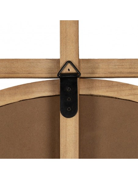 Espelho étnico redondo ZENDAYA 100, em madeira natural.