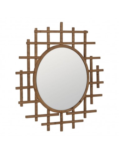Espelho étnico redondo ZENDAYA 100, em madeira...