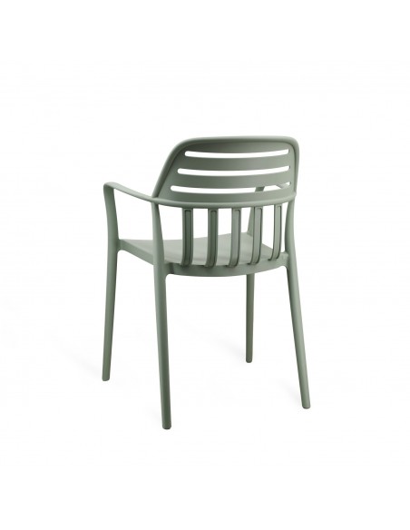 Silla de exterior con brazos DESIREE, apilable, polipropileno.