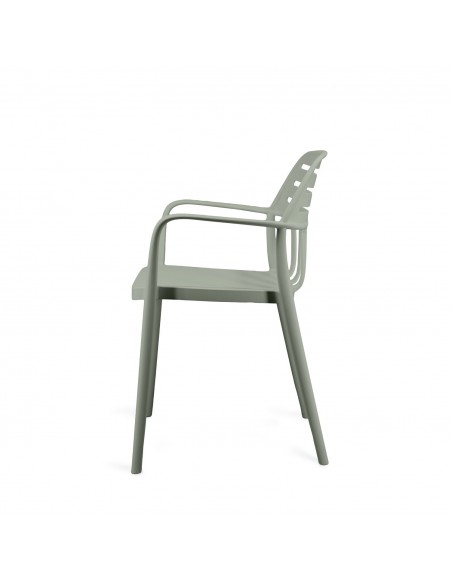 Silla de exterior con brazos DESIREE, apilable, polipropileno.