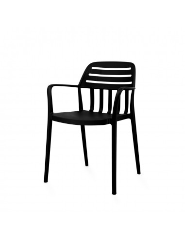 Silla de exterior con brazos DESIREE, apilable, polipropileno.