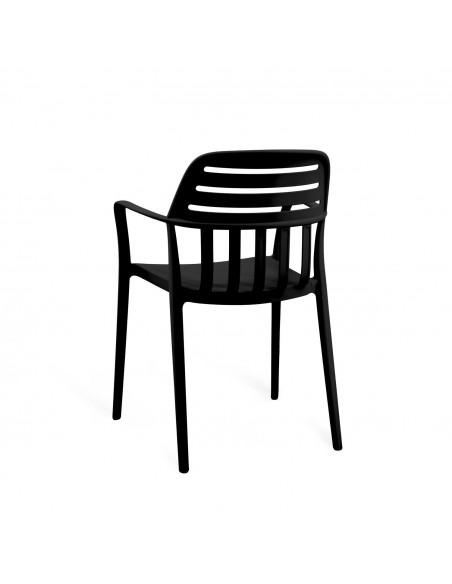 Silla de exterior con brazos DESIREE, apilable, polipropileno.