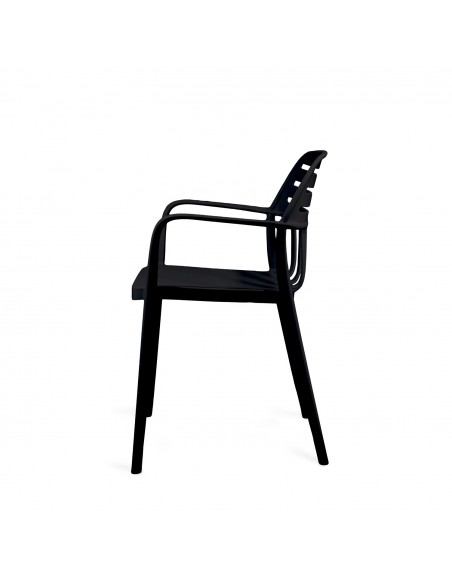Silla de exterior con brazos DESIREE, apilable, polipropileno.
