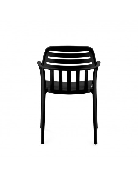 Silla de exterior con brazos DESIREE, apilable, polipropileno.
