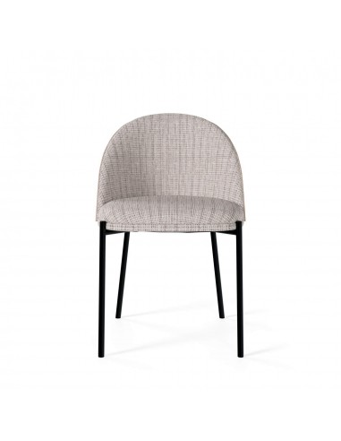 Silla Eamy de tejido Bora y respaldo chapado en...