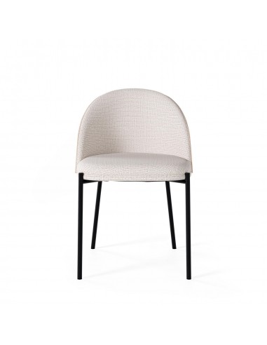 Silla Eamy de tejido Bora y respaldo chapado en...