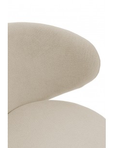 Poltrona design RUSH em tecido e pernas de metal preto 2