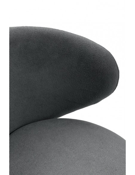 Poltrona design RUSH em tecido e pernas de metal preto