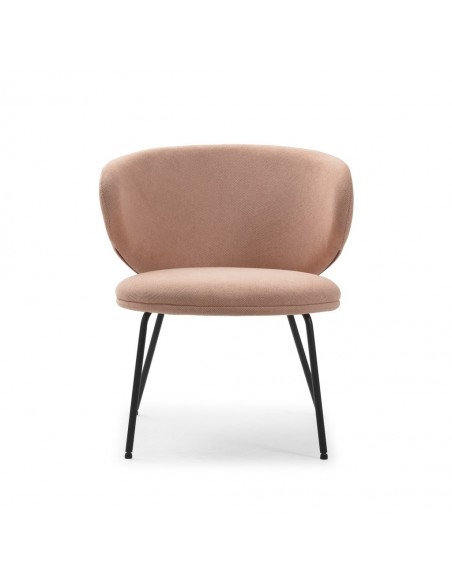 Butaca de diseño RUSH en tejido y patas de metal negro