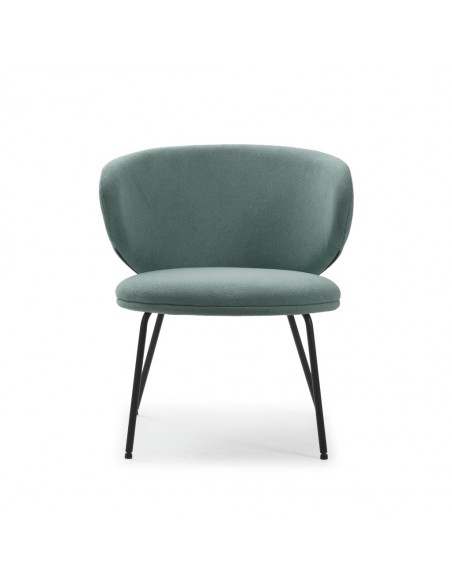 Butaca de diseño RUSH en tejido y patas de metal negro