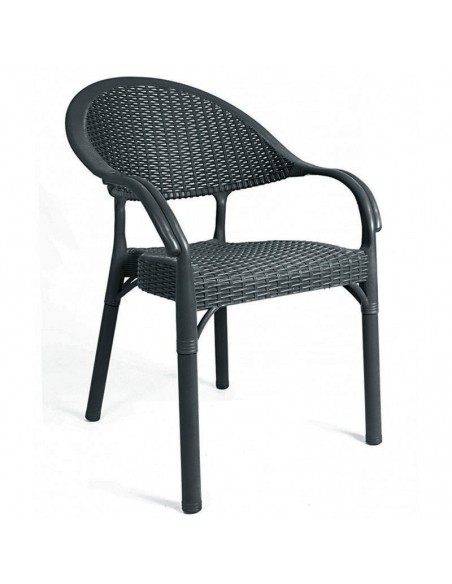 Silla con brazos exterior TORREVIEJA, apilable, polipropileno.