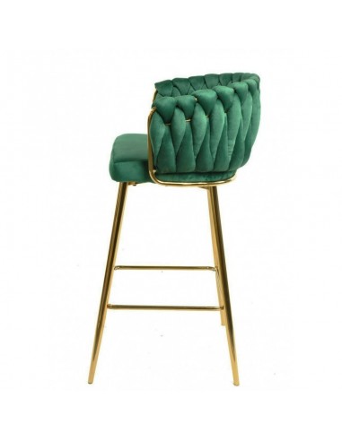 Taburete GIO 70 metal cromado dorado, tapizado...