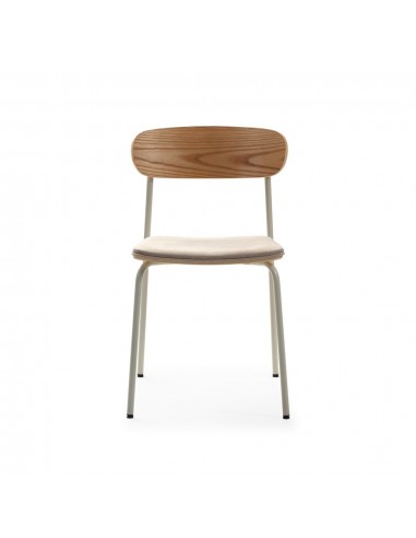 Cadeira moderna Maure em folheado de carvalho,...