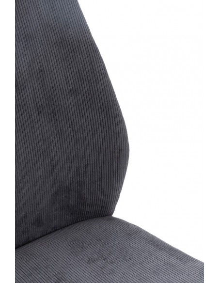 Cadeira de jantar com molas ensacadas ALAN, bombazine e metal preto