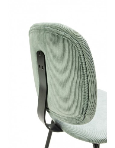 Silla de comedor estilo retro ARUS tejido pana...