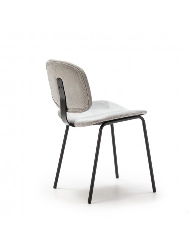 Silla de comedor estilo retro ARUS tejido pana...