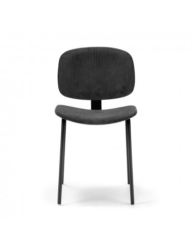 Silla de comedor estilo retro ARUS tejido pana...