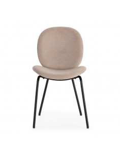 Cadeira CORI de design moderno em tecido e metal preto 2