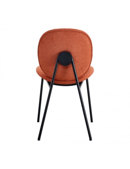 Silla de diseño moderno CORI en tejido y metal negro
