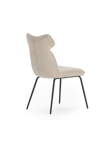 Silla moderna de comedor DARA en tejido y metal...