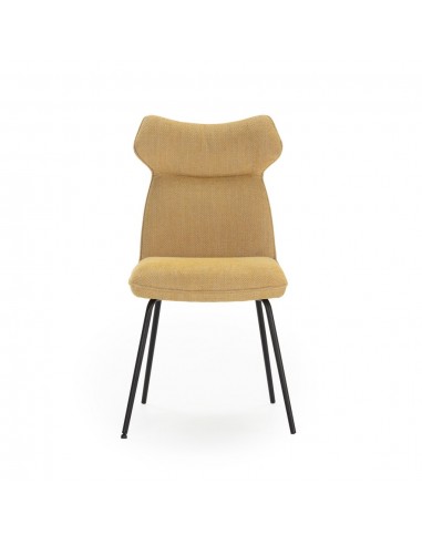 Silla moderna de comedor DARA en tejido y metal...