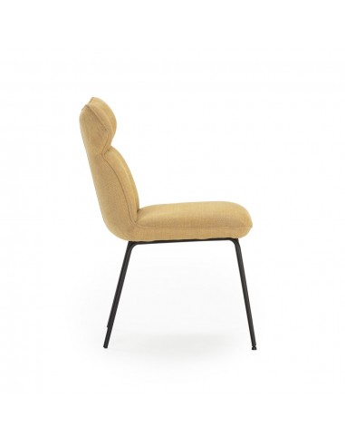 Silla moderna de comedor DARA en tejido y metal...