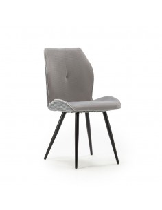 Silla de diseño ADAYA combinada en pana y tejido