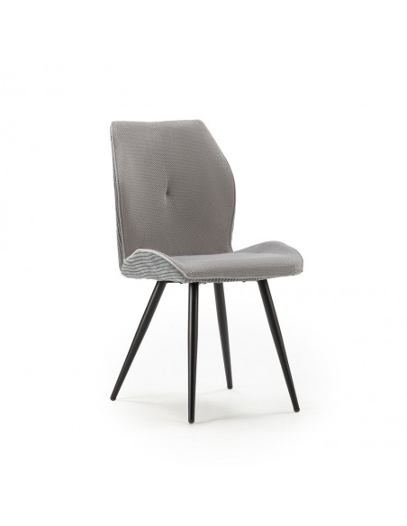 Silla de diseño ADAYA combinada en pana y tejido