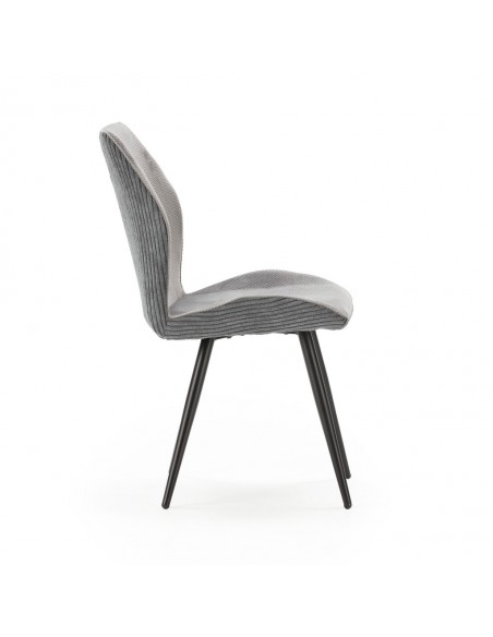 Silla de diseño ADAYA combinada en pana y tejido