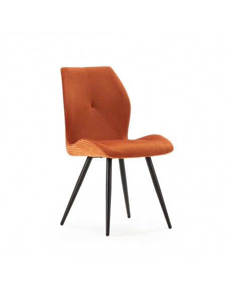Silla de diseño ADAYA combinada en pana y tejido