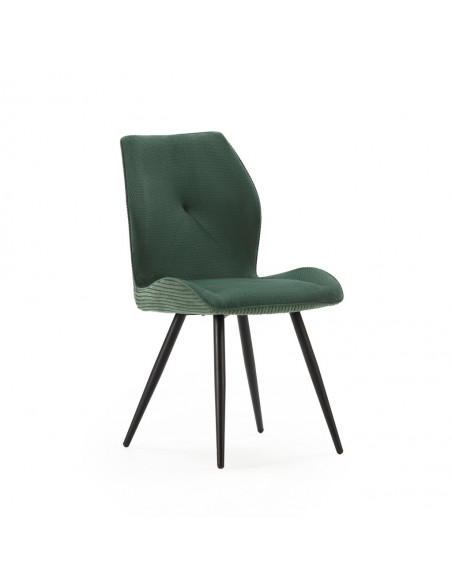 Silla de diseño ADAYA combinada en pana y tejido