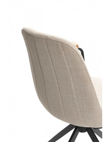 Silla con brazos giratoria TALI, tejido y metal...