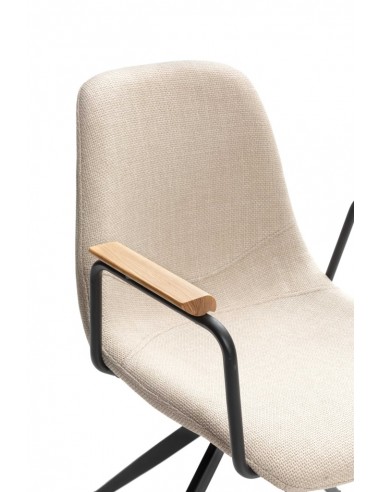 Silla con brazos giratoria TALI, tejido y metal...