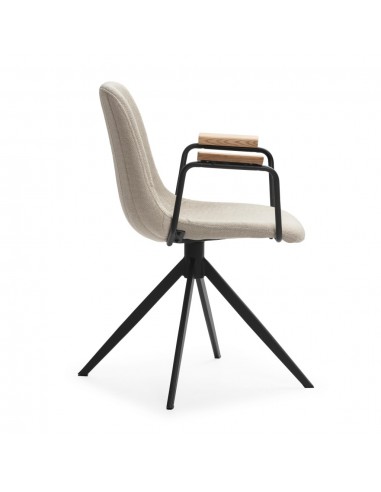 Silla con brazos giratoria TALI, tejido y metal...