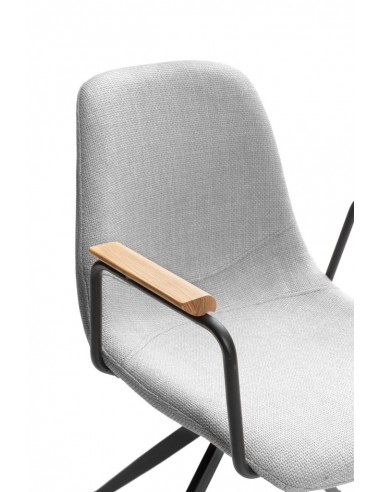 Silla con brazos giratoria TALI, tejido y metal...