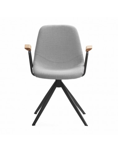 Silla con brazos giratoria TALI, tejido y metal...
