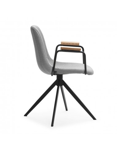 Silla con brazos giratoria TALI, tejido y metal...