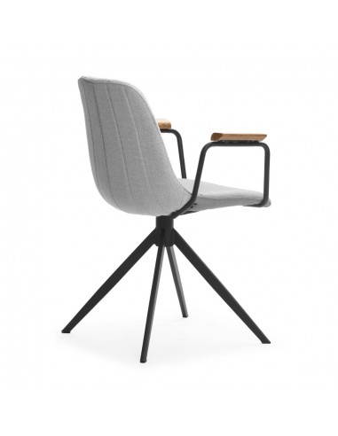Silla con brazos giratoria TALI, tejido y metal...