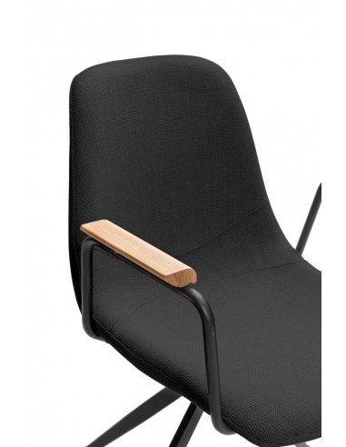 Silla con brazos giratoria TALI, tejido y metal...