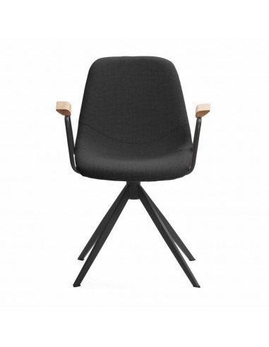 Silla con brazos giratoria TALI, tejido y metal...