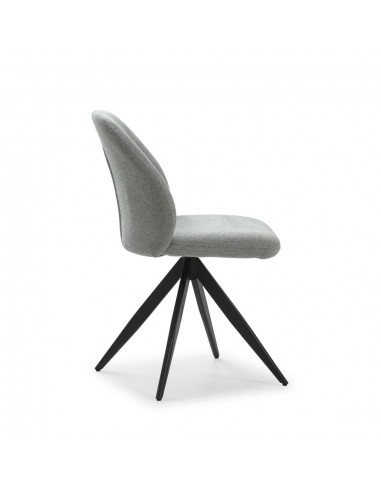 Silla de comedor giratoria TAMARA, tejido y...