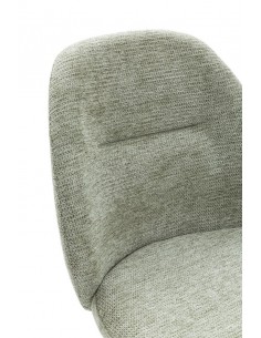 Silla de comedor giratoria TAMARA, tejido y metal negro 2