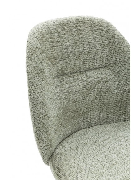 Silla de comedor giratoria TAMARA, tejido y metal negro