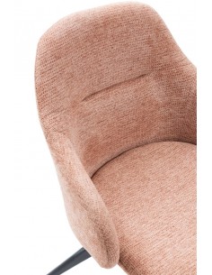 Silla con brazos giratoria TAMARA, tejido y metal negro 2